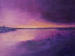 Abstract colorful watercolor paint pastel tone pink yellow and purple background, abstract sunset sky illustration, banner design. Purple At Sunset The Painting Karren Case Art