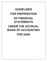 Guidelines for Preparation of Financial Statements under the ...