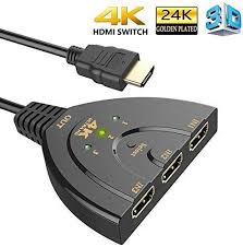 Swapkart 3 Port Hdmi 4 K 1 4v Version Switch Splitter With Pigtail Cable For Fire Stick Xbo In 2020 Hdmi Splitter Hdmi Splitters