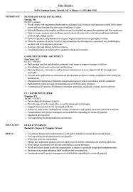 What companies expect to see on a computer science resume. Game Developer Resume Samples Velvet Jobs