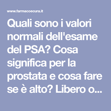 Le psa ou aps (pour antigène spécifique de la prostate, en français) est une molécule sécrétée par la prostate chez les hommes, qui joue un rôle dans la liquéfaction lorsque la concentration de psa dans le sang est plus élevée que la normale, cela peut indiquer la présence d'un cancer de la prostate. Pin Su Salute E Benessere