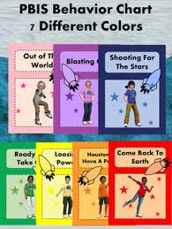 space theme classroom expectations posters pbis behavior clip chart