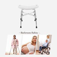 Flyerstoy Adjustable Shower Stool Seat With Non Slip Bathtub Shower Bench Seat For Seniors Elderly Disabled Shower Bench Blue Chairs Living Room Shower Stool