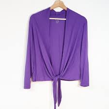 Chicos Purple Bolero Front Tie See Sizing Chart 2 Nwt