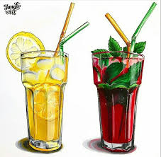 Summer Drinks Summer Drinks Drinks Summer Food Art Painting Food Sketch Food Art