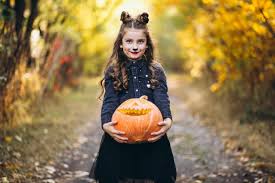 Free Photo | Children girls dressed in halloween costumes outdoors ...