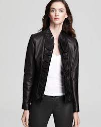 Elie Tahari Kendrick Ruffle Leather Jacket Leather Women S Trends Fall Style Guide It S On Lookbooks Fa Leather Jackets Women Leather Jacket Jackets