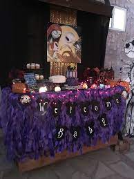 Nightmare Before Christmas Baby Shower Nightmarebeforechristmasbabyshower Halloween Baby Shower Theme Christmas Baby Shower Decorations Christmas Baby Shower