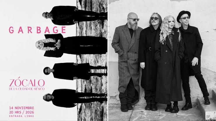 Garbage ofrecerá un concierto gratuito en el Zócalo de la Ciudad de México