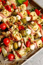 Best cold italian appetizers from italian bruschetta recipe with tomato and mozzarella. Antipasto Skewers So Easy To Make Spend With Pennies