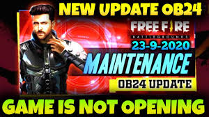 The ob24 update attracted many players to free fire after the ban of pubg mobile in india. Free Fire Game Is Not Opening Server Maintenance Under Garena Freefire New Update Ob24 Full Details Youtube