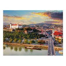 Bratislava Slovakia Postcard Zazzle Com Bratislava Bratislava Slovakia Aerial View