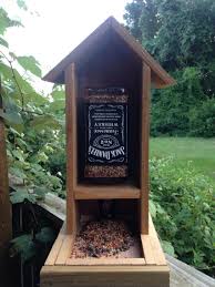 Jack Daniels Whiskey Bottle Bird Feeder Vogelfutterhaus Selbermachen Holzgeschenke