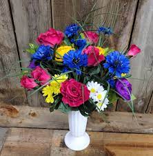Check spelling or type a new query. Memorial Silk Flowers In Cemetery Vase Deluxe E S Florals