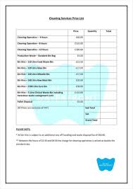 52 Unusual Office Cleaning Pricing Chart
