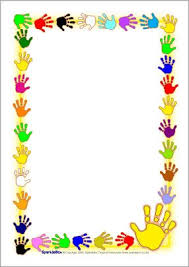 Hand Print A4 Page Borders Sb2634 Clip Art Borders Page Borders Free Clip Art