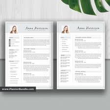 Typing cover letter into the search box. Modern Resume Template For Ms Word Cover Letter Job Winning Cv Template Creative And Professional Resume Design 1 3 Page Resume Instant Download Anna Plannerbundle Com