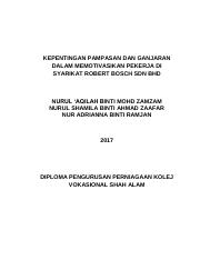 Meminimumkan bilangan peraturan dan dasar dalam persekitaran yang anda juga perlu mengetahui sama ada orang yang membuat keputusan dan menyumbang idea diberi ganjaran dan diiktiraf. Kepentingan Pampasan Dan Ganjaran Pdf Kepentingan Pampasan Dan Ganjaran Dalam Memotivasikan Pekerja Di Syarikat Robert Bosch Sdn Bhd Nurul U2018aqilah Course Hero