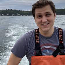 Meet Cameron Hodgdon! Born and raised in Maine, Cameron grew up the son of  a lobsterman. Today, he is a NMFS/Sea Grant Fellow in Yong Chen's lab at  the University of Maine