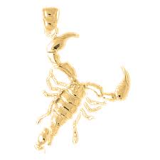 This is a stunning 10k, 14k or 18k gold scorpion pendant. 10k 14k Or 18k Gold Scorpion Pendant Az2437dz