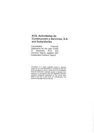Maybe you would like to learn more about one of these? Consolidated Group Grupo Acs