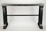 Industrial metal console table