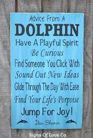 Beach Decor Dolphin Ocean Sign Advice Froma Dolphin