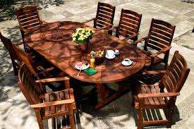 Get 5% in rewards with club o! Milgreen Patio Furniture Montego Double Swirl Kwila Wood Dining Set Milgreen Patio Furniture