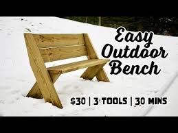 This bench has a sturdy frame and it is very easy to build. Free Plans Detailing Exactly How To But A Modern Diy Outdoor Bench With Back In 30 Minutes With Only 3 Tools Diy Bench Outdoor Bench With Back Outdoor Bench