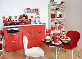 Red Kitchen Design Ideas Pictures And Inspiration White Kitchen Decor Small Apartment Kitchen Red Kitchen