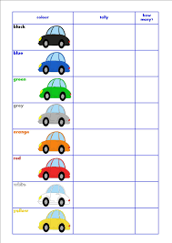 Car Colour Tally Chart Great For Practising Counting Numbers Colours While Enjoying The World Around Them Made By Tally Chart Learning Colors Car Colors