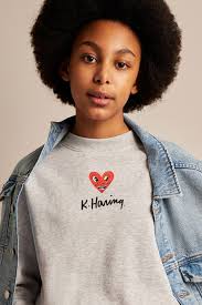 H&M J.Nowa Bluza Dziewczęca! Keith Haring! Szara! Roz.158/164 Jaworzno •  OLX.pl