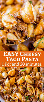 Cheesy ground beef and rice casserole the cozy cook. Cheesy Taco Pasta Dinner Then Dessert