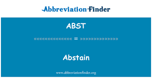 On july 23 he presented the new cabinet which was approved by 70 votes to two with eight abstentions.• Abst Definition Abstain Abbreviation Finder