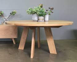 At usa furniture and leather your amish connection has an incredible selection of handcrafted, amish built dining room furniture made right here in america. Solid American Oak Dining Table With 4 Angled Straight Leg Design Footprint Furniture Store