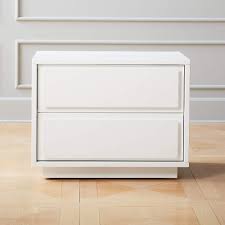 Attach the side frame pieces to the top frame piece with 2 1/2″ pocket hole screws and wood glue. Gallery White 2 Drawer Nightstand Reviews Cb2