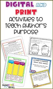 Teach Author S Purpose With Print Or Digital Lesson Plans Graphic Organizers Task Cards Google Slides Le Authors Purpose Authors Purpose Activities Teaching
