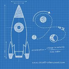 Rocket Blueprint Blue Carpet Maker Fun Factory Blueprints