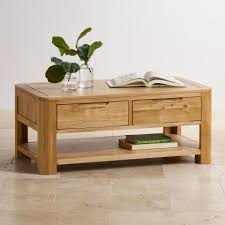 Handmade 100 Solid Natural Oak Coffee Tables 2 Drawer Coffee Table Romsey Range Oak Furnitureland Oak Coffee Table Oak Furniture Land Solid Oak Furniture