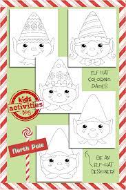 The moon and stars are no match for this spotted unicorn! Holiday Coloring Pages For Kids Elf Hats Kids Activities Blog