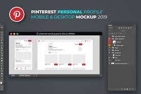 Pinterest Personal Profile Mockup Infographic Powerpoint Pinterest Design Mockup