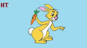 We are going to start drawing a rabbit making an oval lying down, following more or less the proportions that you will see in the drawing below. How To Draw Rabbit From Winnie The Pooh For Beginners