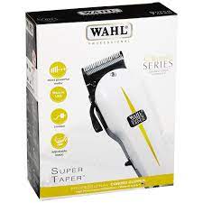 Clipper, 4 guide combs(1/8 , 1/4 , left ear taper, right ear Wahl Professional Classic Series Super Taper Hair Clipper Fetan Mart