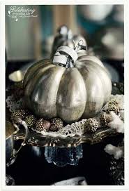 A Cinderella Inspired Elegant Halloween Dinner Party Silver Pumpkin Decor Elegant Halloween Elegant Halloween Decor Halloween Party Dinner