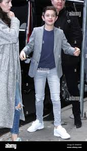 New York, NY, USA. 3 Apr, 2018. Noah Justus auf dem Weg zu einem Auftritt  auf Good Morning America Förderung der Film, ein ruhiger Ort am 3. April  2018 in New York