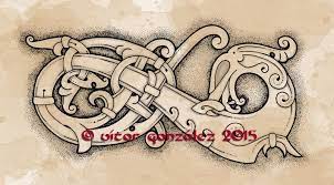 Front width 10mm (0.25 inch), weight 4.8g (0.17oz). Dragon In Ringerike Style Norse Tattoo Viking Art Celtic Art