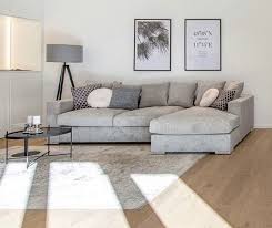 Ecksofa Moore Samt Grau Ecksofa Kleine Couch Sofa