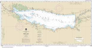 Oneida Lake Contour Map Noaa Chart 14788. Nautical Chart Of Oneida Lake - Lock 22 To Lock 23. Noaa  Charts Portray