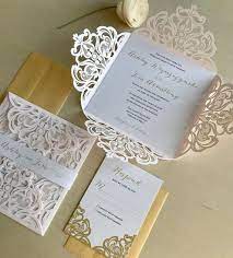 Lasercut Invitation Kit Blush And Rose Gold Wedding Pink Etsy Blush Wedding Invitations Invitation Kits Box Wedding Invitations