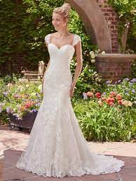 Brenda By Rebecca Ingram Wedding Dresses Fit And Flare Wedding Dress Wedding Dresses Lace Fitted Wedding Dress